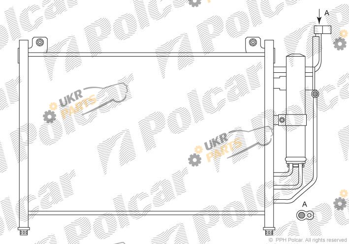 Радиатор кондиционера Polcar 4533K81K