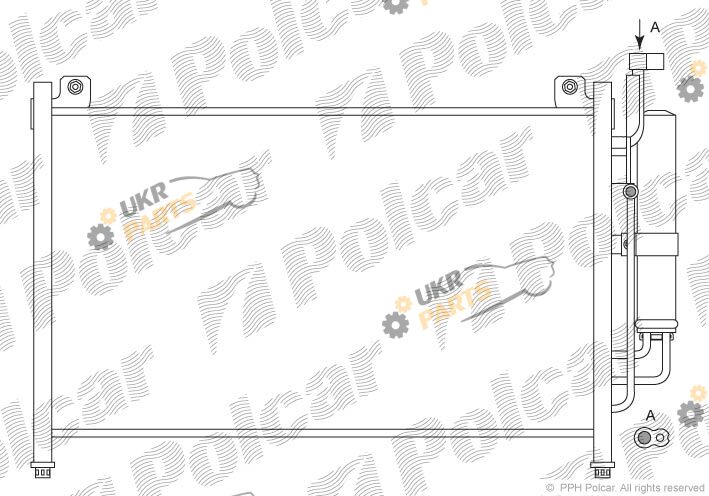 Радиатор кондиционера Polcar 4533K82K