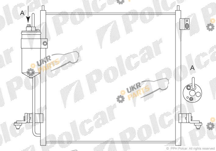 Радиатор кондиционера Polcar 5279K81K