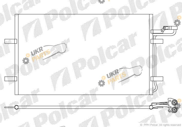 Радиатор кондиционера Polcar 9042K8C2