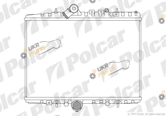 Радиатор охлаждения двигателя Polcar 233208-9