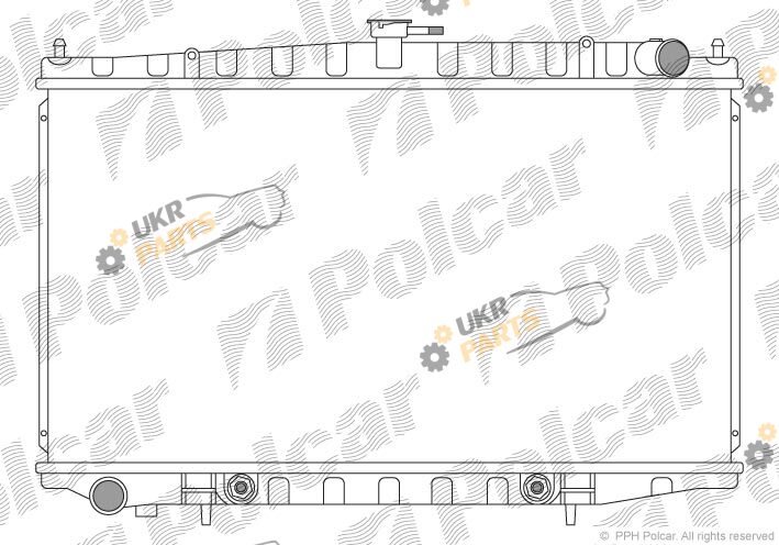 Радиатор охлаждения двигателя Polcar 274208-1