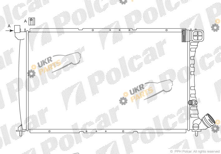 Радиатор охлаждения двигателя Polcar 576508A5