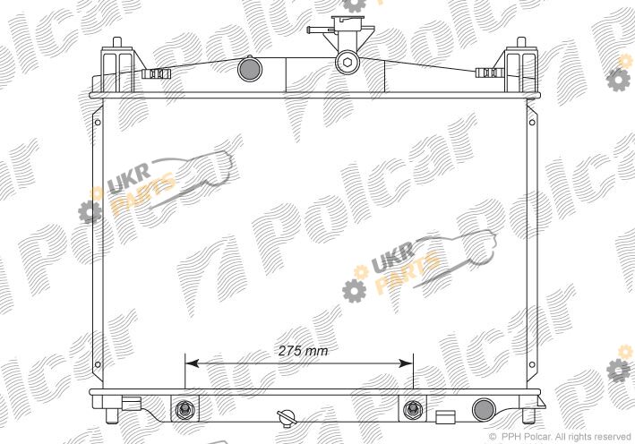 Радиатор охлаждения двигателя Polcar 4533082K