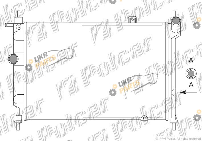 Радиатор охлаждения двигателя Polcar 550708A2