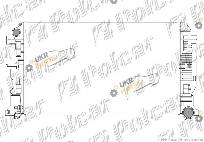Радиатор охлаждения двигателя Polcar 9572082X