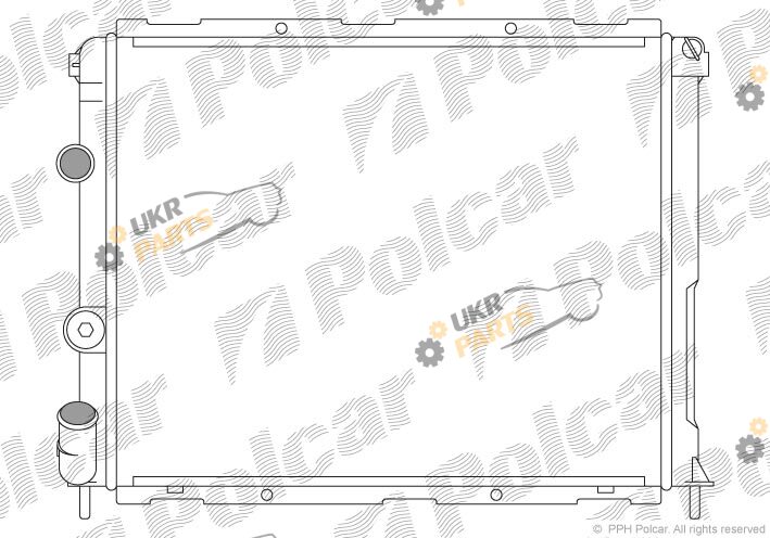 Радиатор охлаждения двигателя Polcar 606008A9
