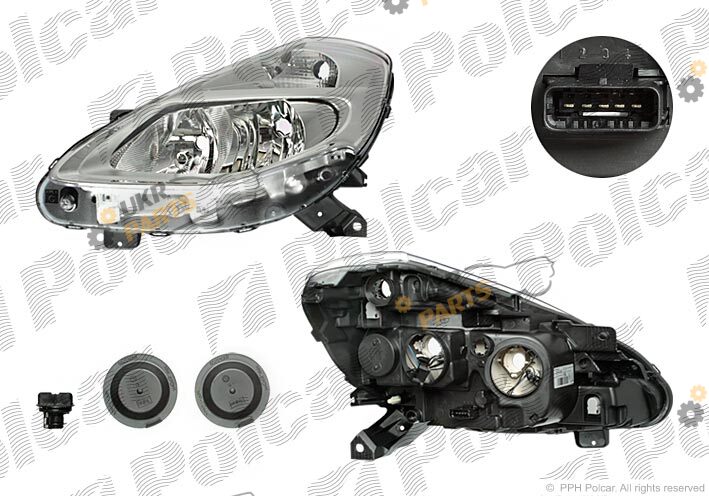 Основная фара Polcar 606410-E