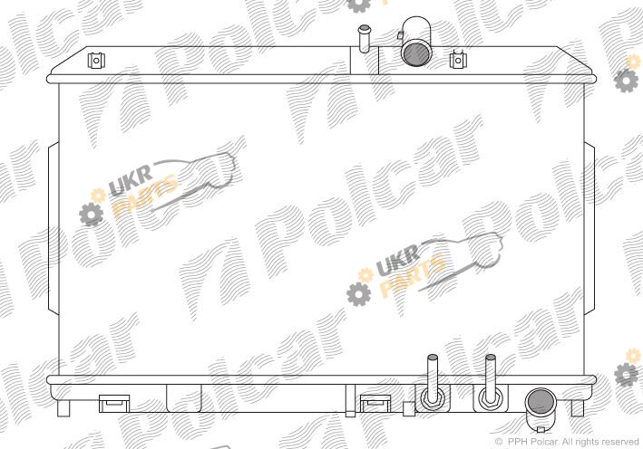 Радиатор охлаждения двигателя Polcar 454808-2