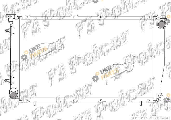 Радиатор охлаждения двигателя Polcar 724008-1