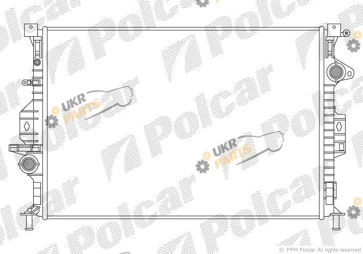 Радиатор охлаждения двигателя Polcar 321908-4