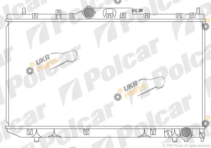Радиатор охлаждения двигателя Polcar 812408-4
