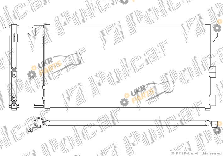 Радиатор кондиционера Polcar 3003K8C1