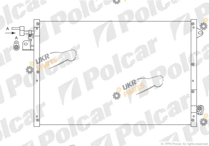 Радиатор кондиционера Polcar 3253K8C1