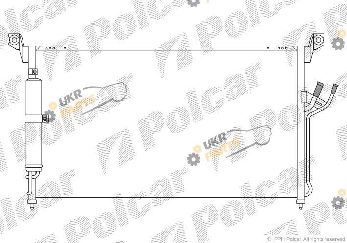 Радиатор кондиционера Polcar 3550K8C1