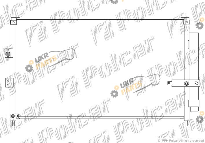 Радиатор кондиционера Polcar 3828K81K