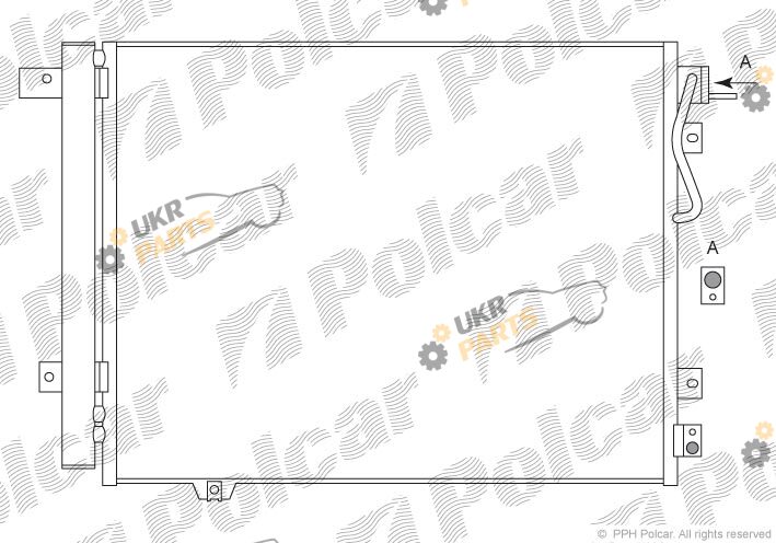 Радиатор кондиционера Polcar 4171K82X