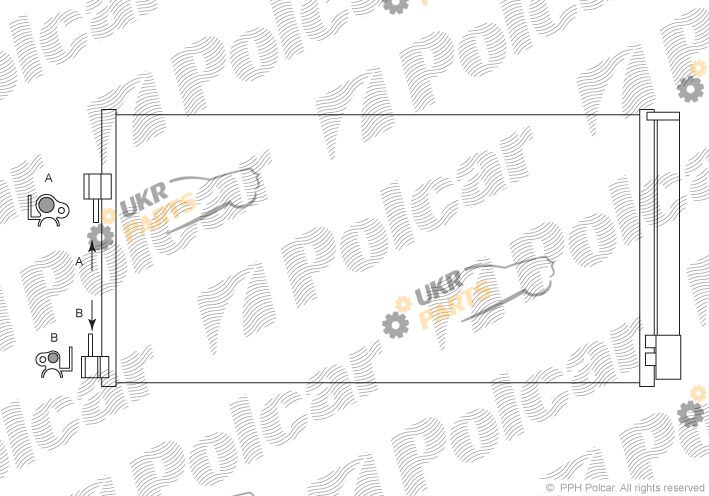 Радиатор кондиционера Polcar 6039K8C1