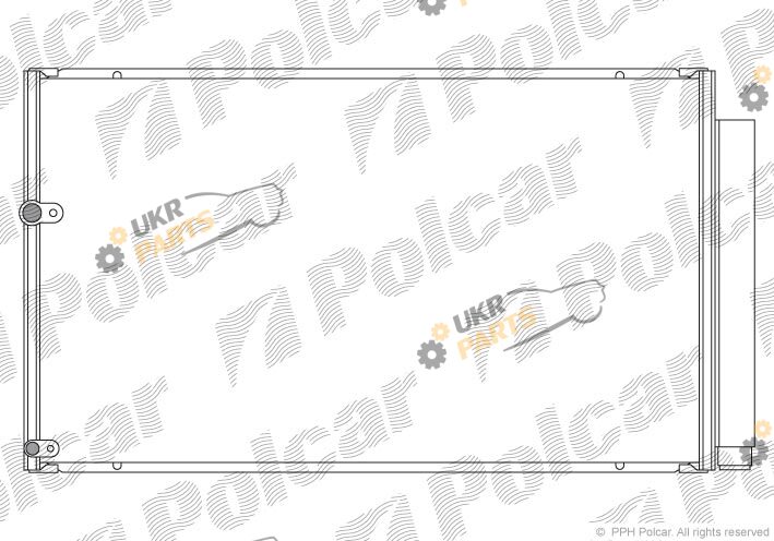 Радиатор кондиционера Polcar 8162K81K
