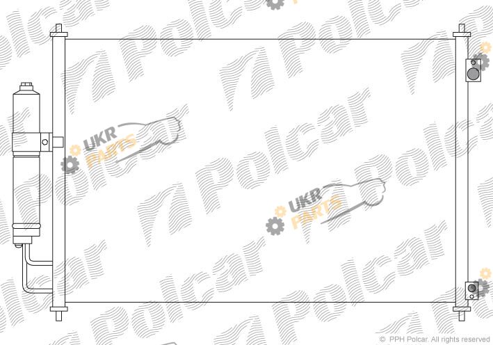 Радиатор кондиционера Polcar 2747K8C1