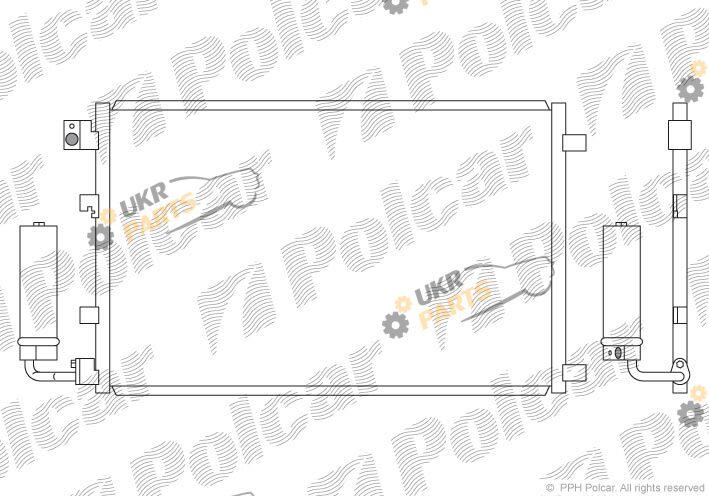 Радиатор кондиционера Polcar 2759K8C4S
