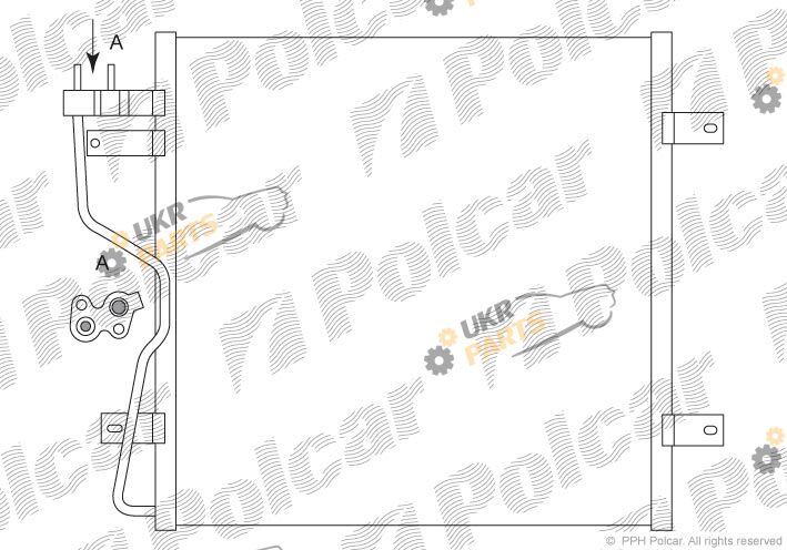 Радиатор кондиционера Polcar 3411K8C1