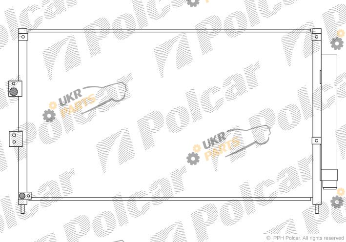 Радиатор кондиционера Polcar 3828K82K