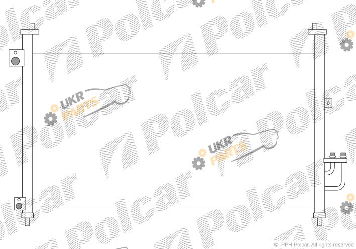 Радиатор кондиционера Polcar 3828K8C3