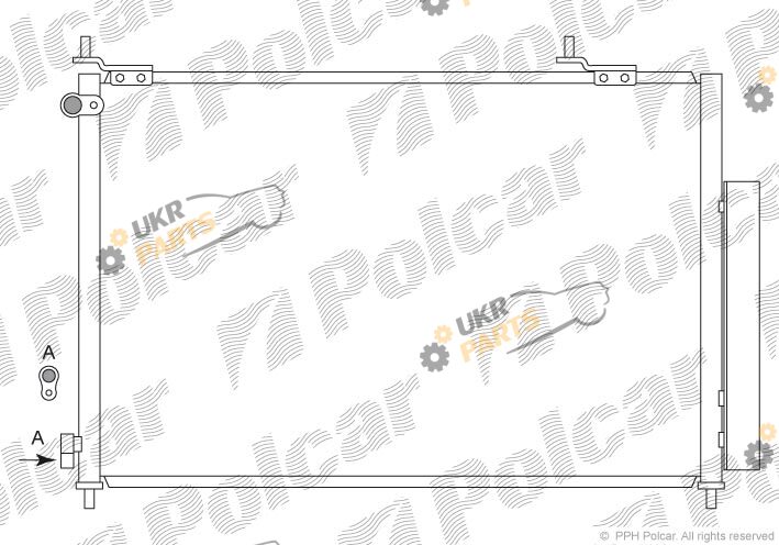 Радиатор кондиционера Polcar 3877K8C2S