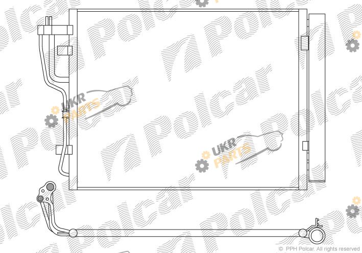 Радиатор кондиционера Polcar 4114K8C2
