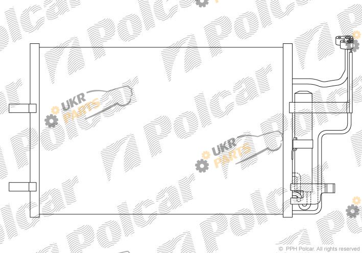 Радиатор кондиционера Polcar 4541K81K