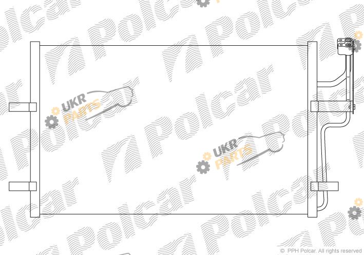Радиатор кондиционера Polcar 4541K8C2