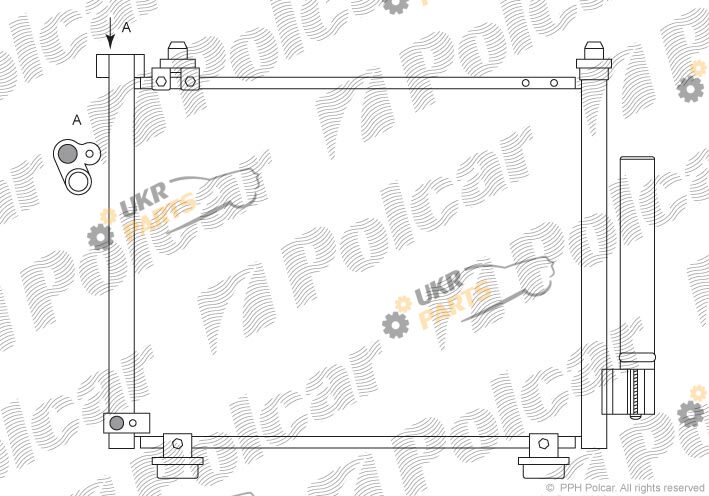 Радиатор кондиционера Polcar 5503K8C2