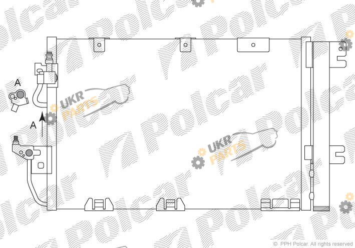 Радиатор кондиционера Polcar 5509K8C3