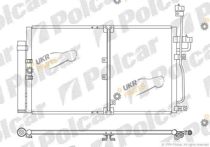 Радиатор кондиционера Polcar 5565K8C1