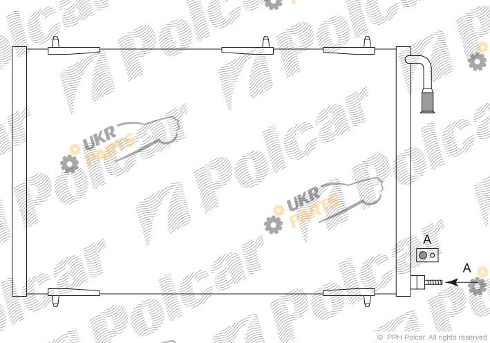 Радиатор кондиционера Polcar 5723K8C3