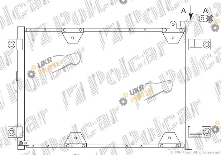 Радиатор кондиционера Polcar 7424K8C2