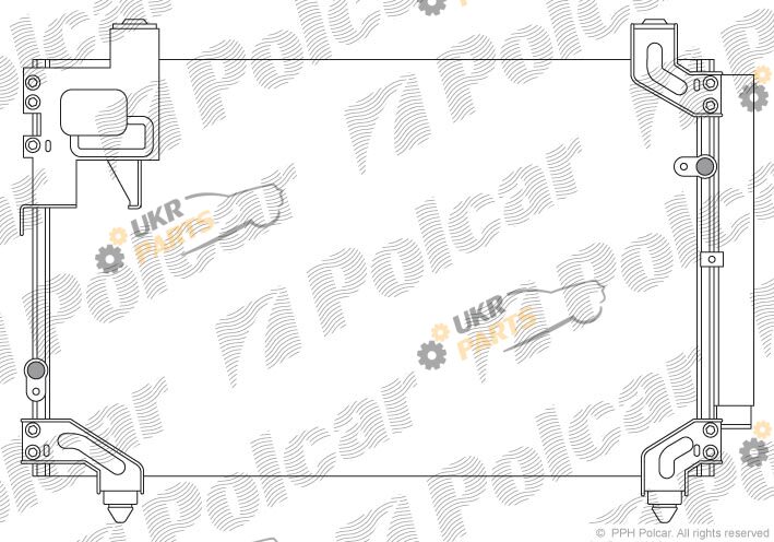 Радиатор кондиционера Polcar 8125K83K