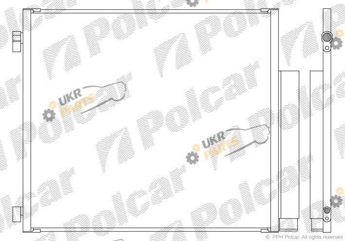 Радиатор кондиционера Polcar 8169K81K