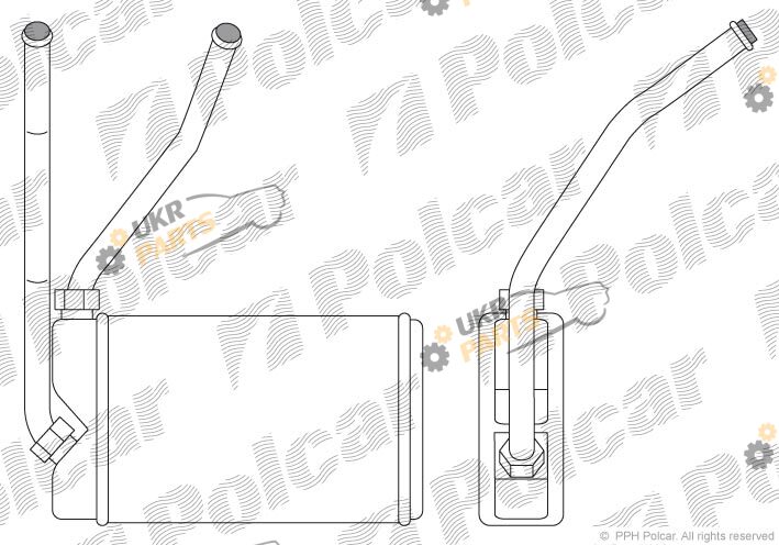 Радиатор печки Polcar 2910N8A1
