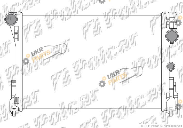 Радиатор охлаждения двигателя Polcar 507008-1