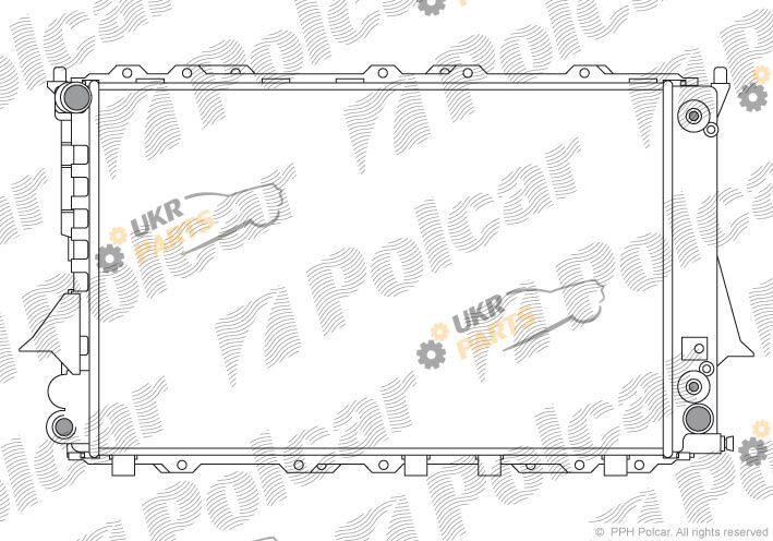 Радиатор охлаждения двигателя Polcar 131608-7