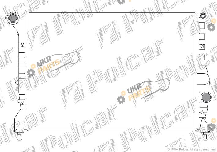 Радиатор охлаждения двигателя Polcar 140408A2