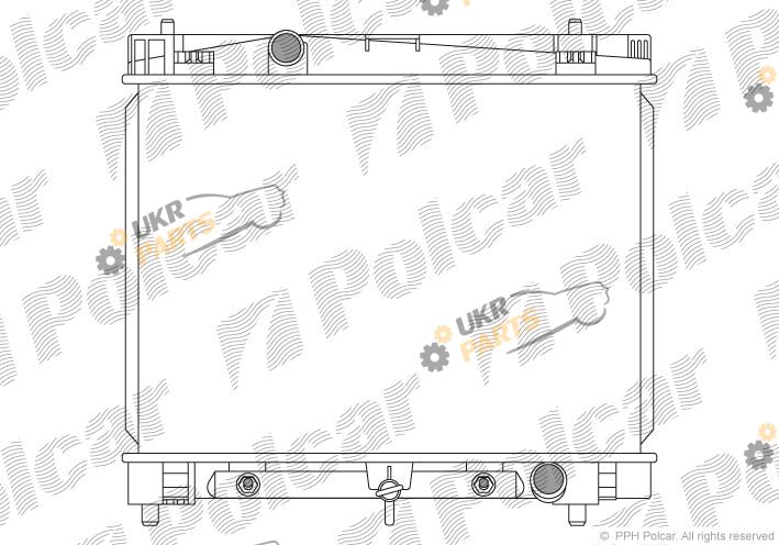 Радиатор охлаждения двигателя Polcar 810508-2