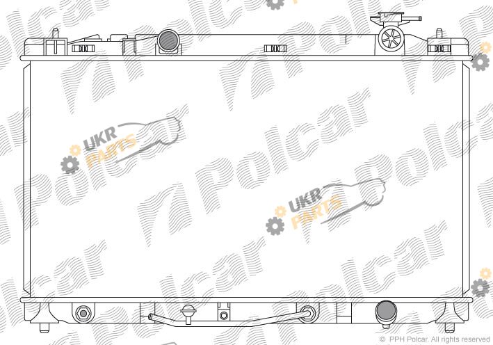 Радиатор охлаждения двигателя Polcar 813808-3