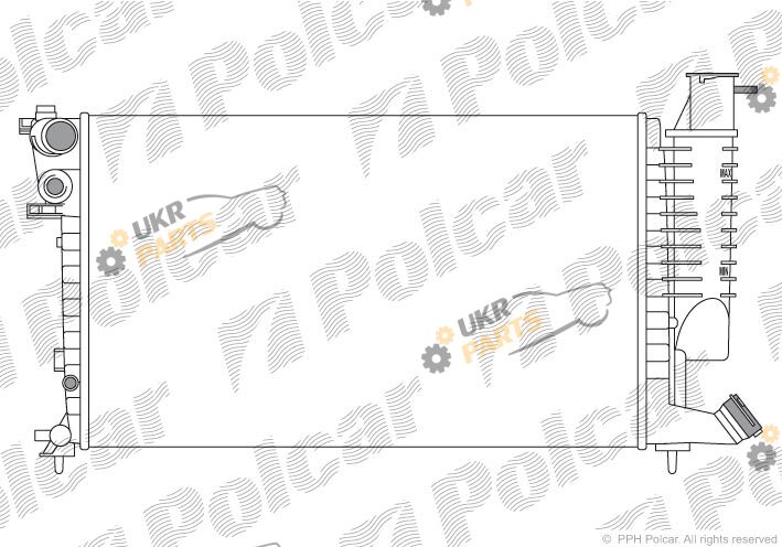 Радиатор охлаждения двигателя Polcar 232608A9
