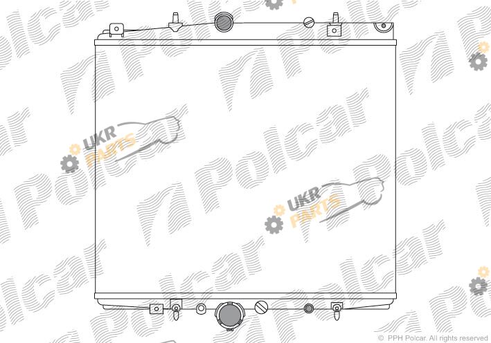 Радиатор охлаждения двигателя Polcar 238108A2
