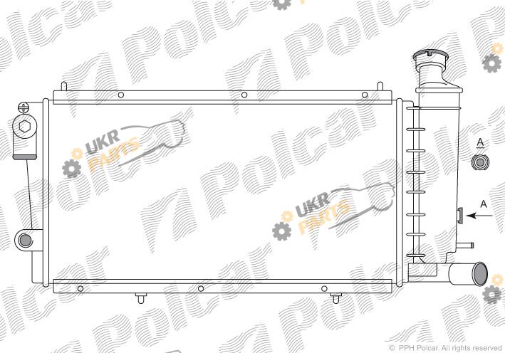 Радиатор охлаждения двигателя Polcar 239008A6