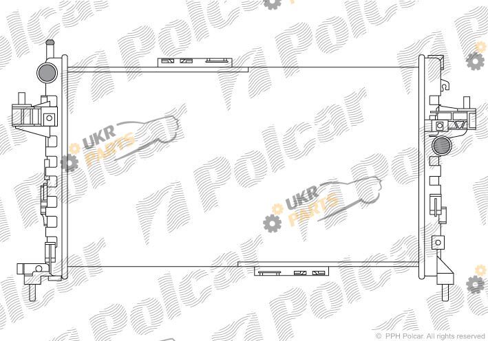 Радиатор охлаждения двигателя Polcar 555708A1