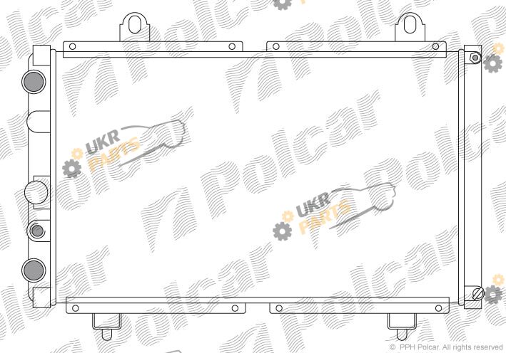 Радиатор охлаждения двигателя Polcar 570108A3